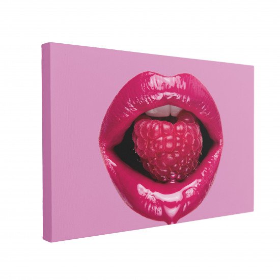 Tablou Canvas Raspberry Lip