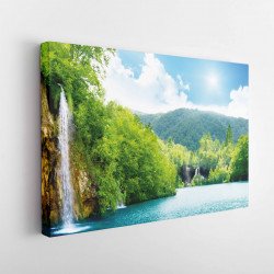 Tablou Canvas Sunlight Waterfalls