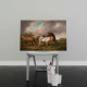 Tablou Canvas Three Horses in a Stormy Landscape by Charles Towne