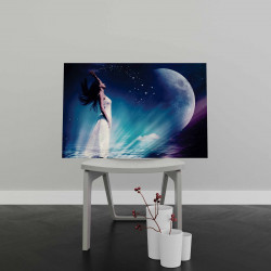 Tablou Canvas Woman on Blue Moon