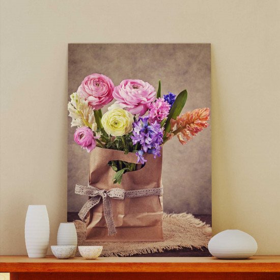 Tablou Canvas Hyacinths and Ranunculus Flowers