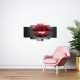 Tablou MultiCanvas 5 piese Glossy Red Lips