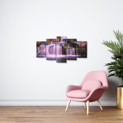 Tablou MultiCanvas 5 piese Pink Waterfall