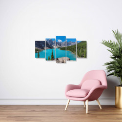 Tablou MultiCanvas 5 piese Moraine Lake