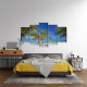 Tablou MultiCanvas 5 piese Mauritius Palm Beach