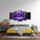 Tablou MultiCanvas 5 piese Purple Lips
