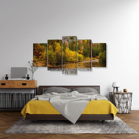 Tablou MultiCanvas 5 piese Yosemite National Park Valley