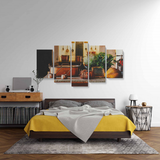 Tablou MultiCanvas 5 piese Kitchen Table