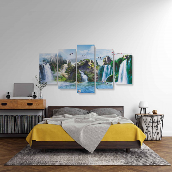 Tablou MultiCanvas 5 piese Mural Cascade