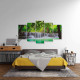 Tablou MultiCanvas 5 piese Tropical Waterfall