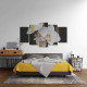Tablou MultiCanvas 5 piese White Phalaenopsis Flower