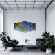 Tablou MultiCanvas 5 piese Mauritius Palm Beach