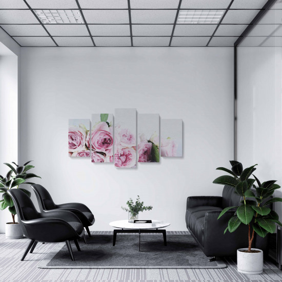 Tablou MultiCanvas 5 piese Pink Roses