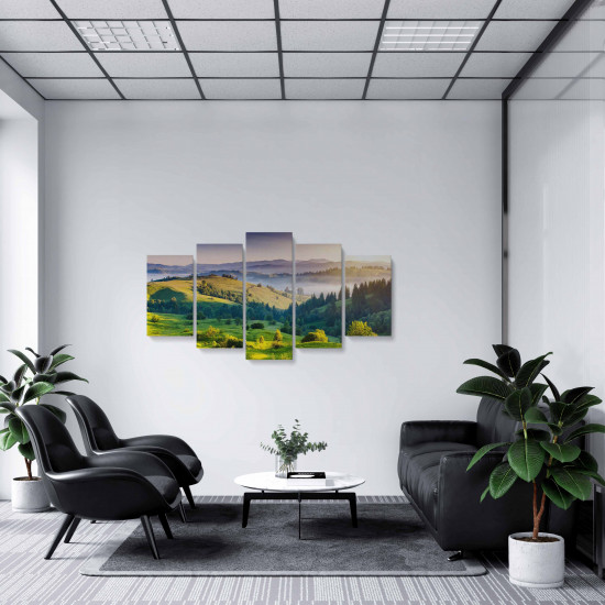 Tablou MultiCanvas 5 piese Tree Mountain Tablou MultiCanvas 5 piese Tree Mountain