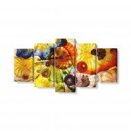 Tablou MultiCanvas 5 piese Abstract Art of Glass