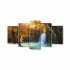 Tablou MultiCanvas 5 piese Deep Forest Waterfall