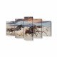 Tablou MultiCanvas 5 piese Five Horse Run