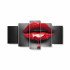 Tablou MultiCanvas 5 piese Glossy Red Lips