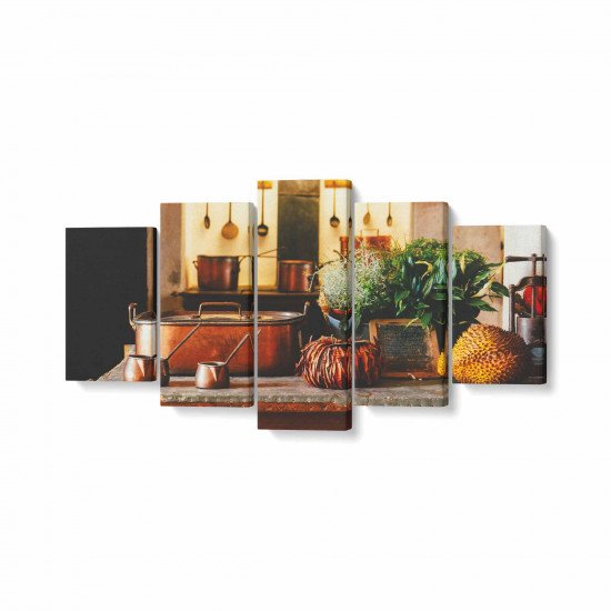 Tablou MultiCanvas 5 piese Kitchen Table