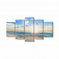 Tablou MultiCanvas 5 piese Large Beach