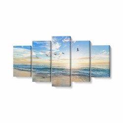 Tablou MultiCanvas 5 piese Large Beach