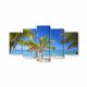 Tablou MultiCanvas 5 piese Mauritius Palm Beach