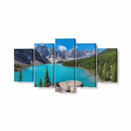Tablou MultiCanvas 5 piese Moraine Lake