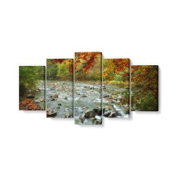 Tablou MultiCanvas 5 piese River in Autumn