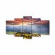Tablou MultiCanvas 5 piese Sunbeams on the Plain Tablou MultiCanvas 5 piese Sunbeams on the Plain