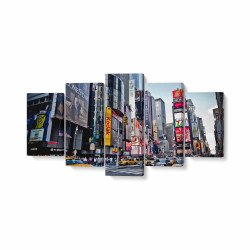 Tablou MultiCanvas 5 piese Times Square New York