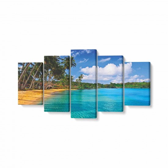 Tablou MultiCanvas 5 piese Zanzibar Beach