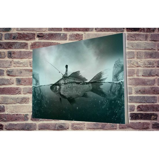 Tablou Forex Artistic Fish with Woman Fishing