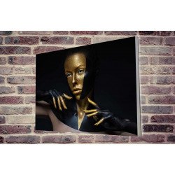 Tablou Forex Black and Gold Leather