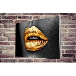 Tablou Forex Sexy Golden Lips
