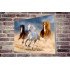 Tablou Forex Three Horse in Desert