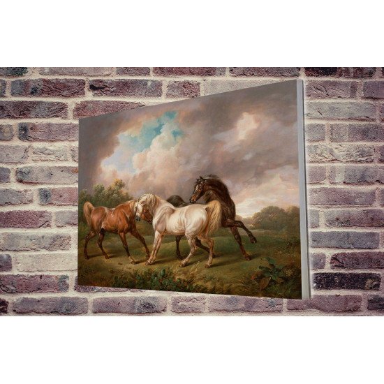 Tablou Forex Three Horses in a Stormy Landscape by Charles Towne Tablou Forex Three Horses in a Stormy Landscape by Charles Towne