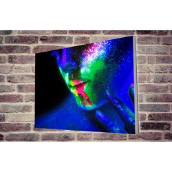 Tablou Forex Woman in Neon Light