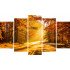 Tablou Forex 5 piese Autumn Road to Forest