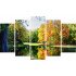 Tablou Forex 5 piese Colorful Trees Reflections