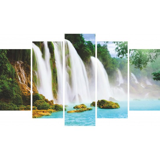 Tablou Forex 5 piese Detian Waterfall