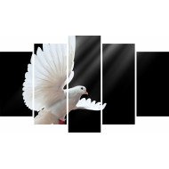 Tablou Forex 5 piese Dove in Flight