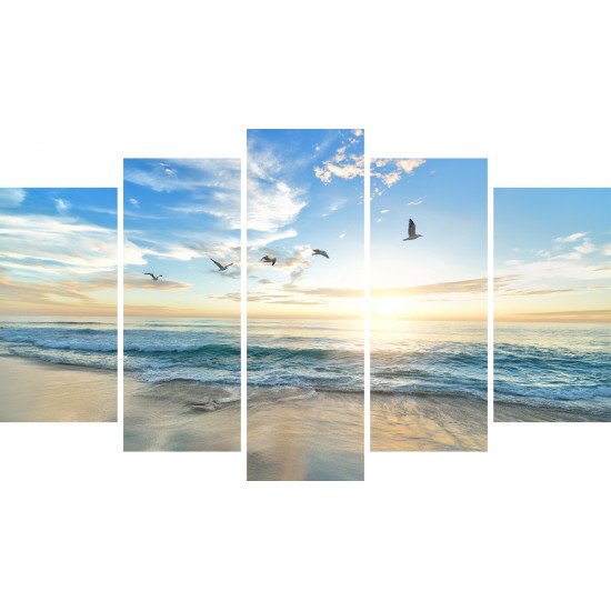 Tablou Forex 5 piese Large Beach