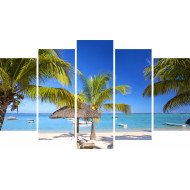 Tablou Forex 5 piese Mauritius Palm Beach