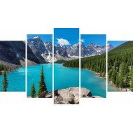 Tablou Forex 5 piese Moraine Lake