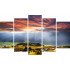 Tablou Forex 5 piese Sunbeams on the Plain