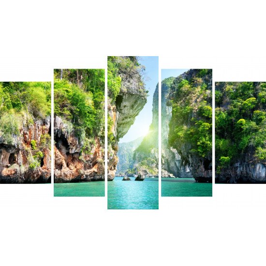 Tablou Forex 5 piese Thailand Island