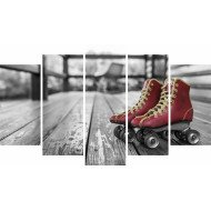 Tablou Forex 5 piese Vintage Roller Skating