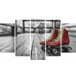 Tablou Forex 5 piese Vintage Roller Skating