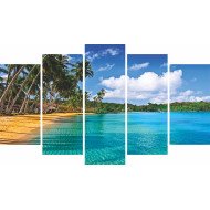 Tablou Forex 5 piese Zanzibar Beach
