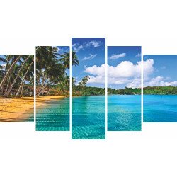 Tablou Forex 5 piese Zanzibar Beach